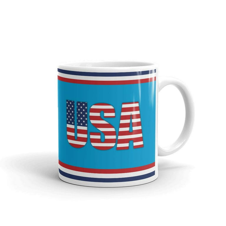 American Flag Jeep Coffee Mugs Birthday Gift Ceramic Tea Cup Perfect Gift Mug 